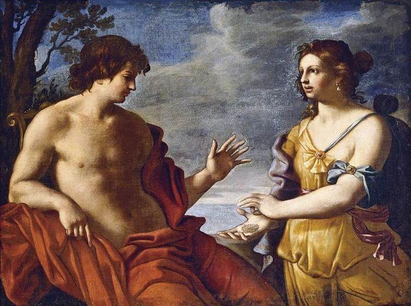 Giovanni Domenico Cerrini Apollo and the Cumaean Sibyl Sweden oil painting art
